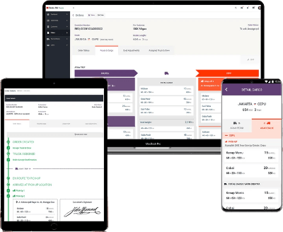 M-Track fleet tracking screens
